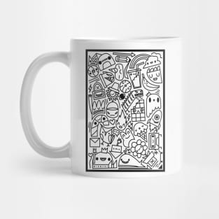 BLACK doodle cool dude  2021 Mug